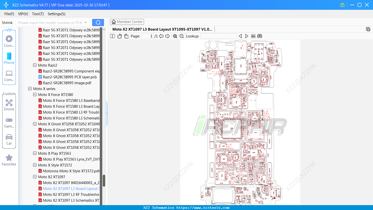 Motorola Moto X2 XT1097 L3 Board Layout XT1095-XT1097 V1.0